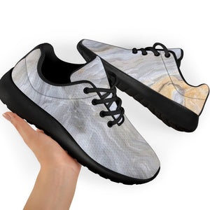 Grey Marble Print Sport Shoes GearFrost