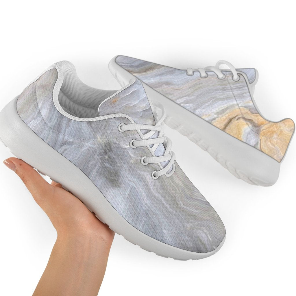 Grey Marble Print Sport Shoes GearFrost