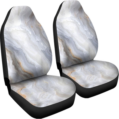 Grey Marble Print Universal Fit Car Seat Covers