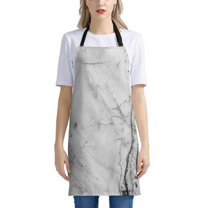 Grey Marble Stone Print Apron