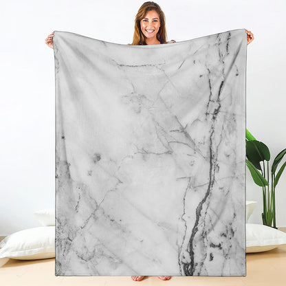 Grey Marble Stone Print Blanket
