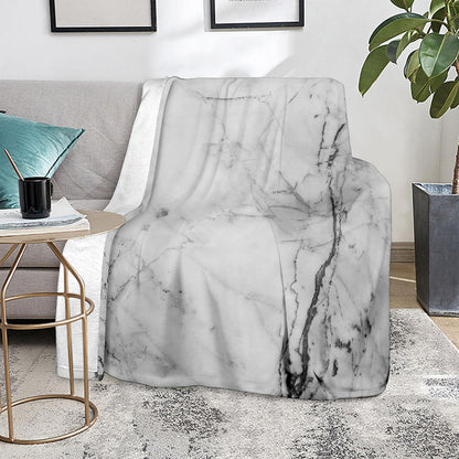 Grey Marble Stone Print Blanket