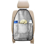 Grey Marble Stone Print Car Seat Organizers