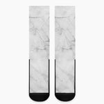 Grey Marble Stone Print Crew Socks