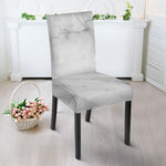 Grey Marble Stone Print Dining Chair Slipcover