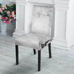 Grey Marble Stone Print Dining Chair Slipcover