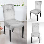 Grey Marble Stone Print Dining Chair Slipcover