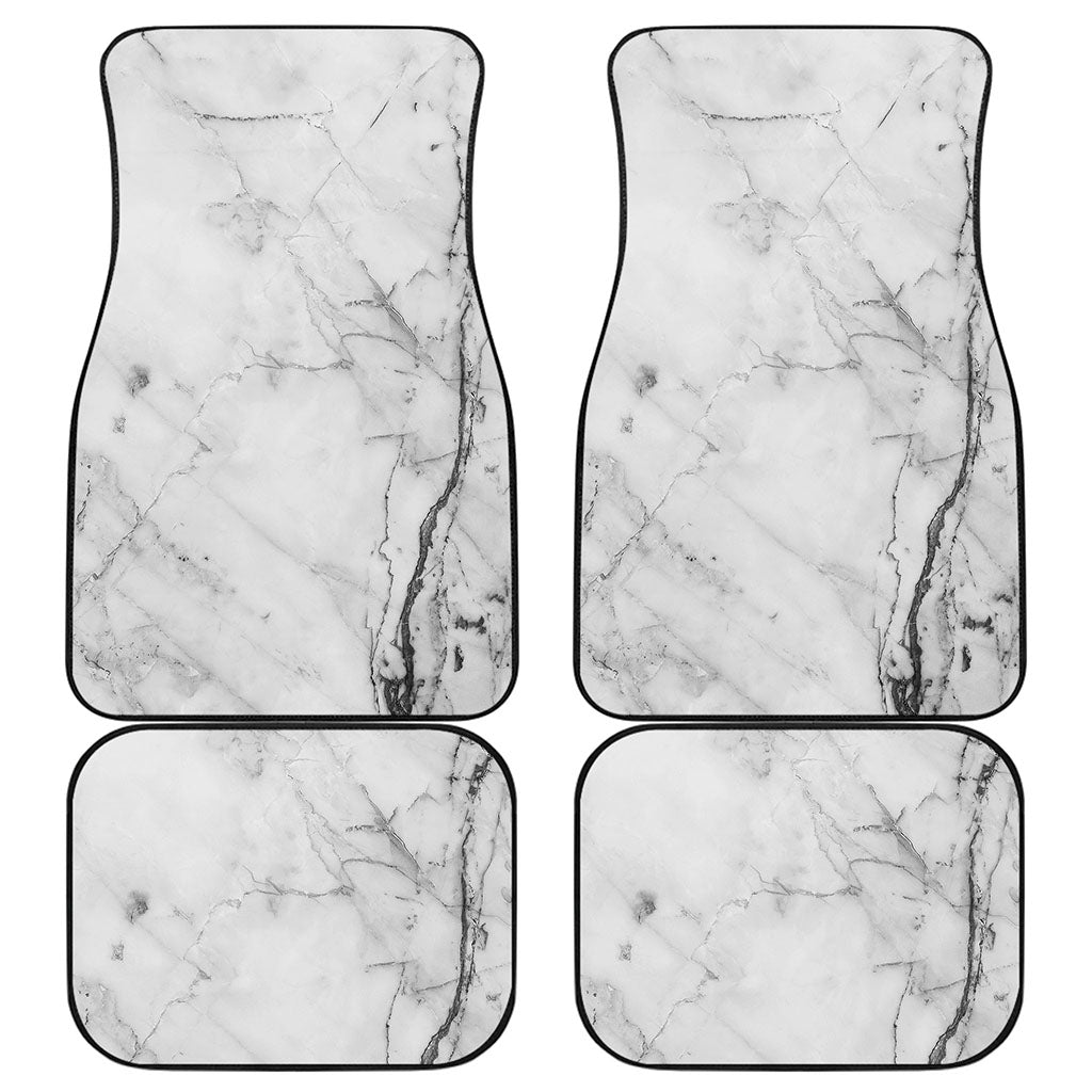 Grey Marble Stone Print Front and Back Car Floor Mats