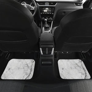 Grey Marble Stone Print Front and Back Car Floor Mats