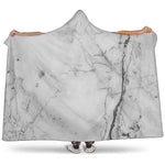 Grey Marble Stone Print Hooded Blanket