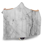 Grey Marble Stone Print Hooded Blanket