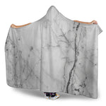 Grey Marble Stone Print Hooded Blanket