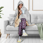 Grey Marble Stone Print Hooded Blanket