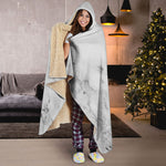 Grey Marble Stone Print Hooded Blanket