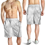 Grey Marble Stone Print Men's Shorts