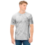 Grey Marble Stone Print Men's T-Shirt