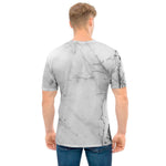 Grey Marble Stone Print Men's T-Shirt