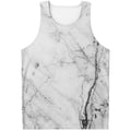 Grey Marble Stone Print Men's Tank Top