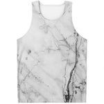 Grey Marble Stone Print Men's Tank Top