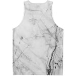 Grey Marble Stone Print Men's Tank Top