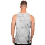 Grey Marble Stone Print Men's Tank Top