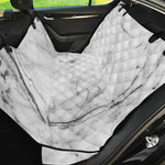 Grey Marble Stone Print Pet Car Back Seat Cover