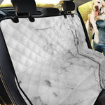 Grey Marble Stone Print Pet Car Back Seat Cover