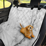 Grey Marble Stone Print Pet Car Back Seat Cover