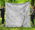 Grey Marble Stone Print Quilt