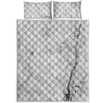 Grey Marble Stone Print Quilt Bed Set