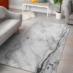 Grey Marble Texture Print Area Rug GearFrost