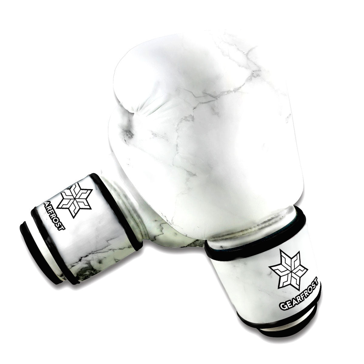 Grey Marble Texture Print Boxing Gloves