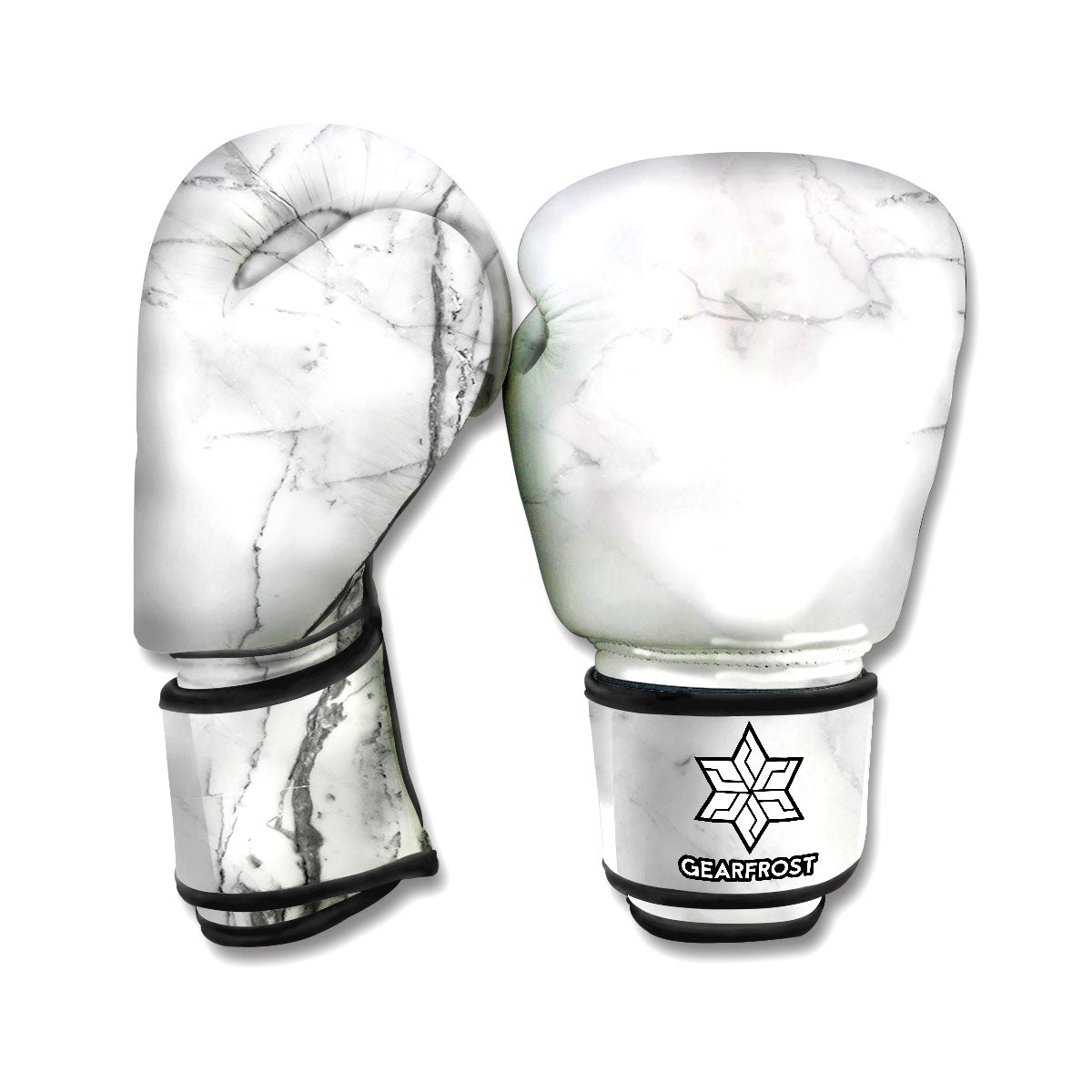 Grey Marble Texture Print Boxing Gloves
