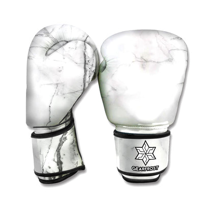 Grey Marble Texture Print Boxing Gloves