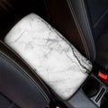 Grey Marble Stone Print Car Center Console Cover