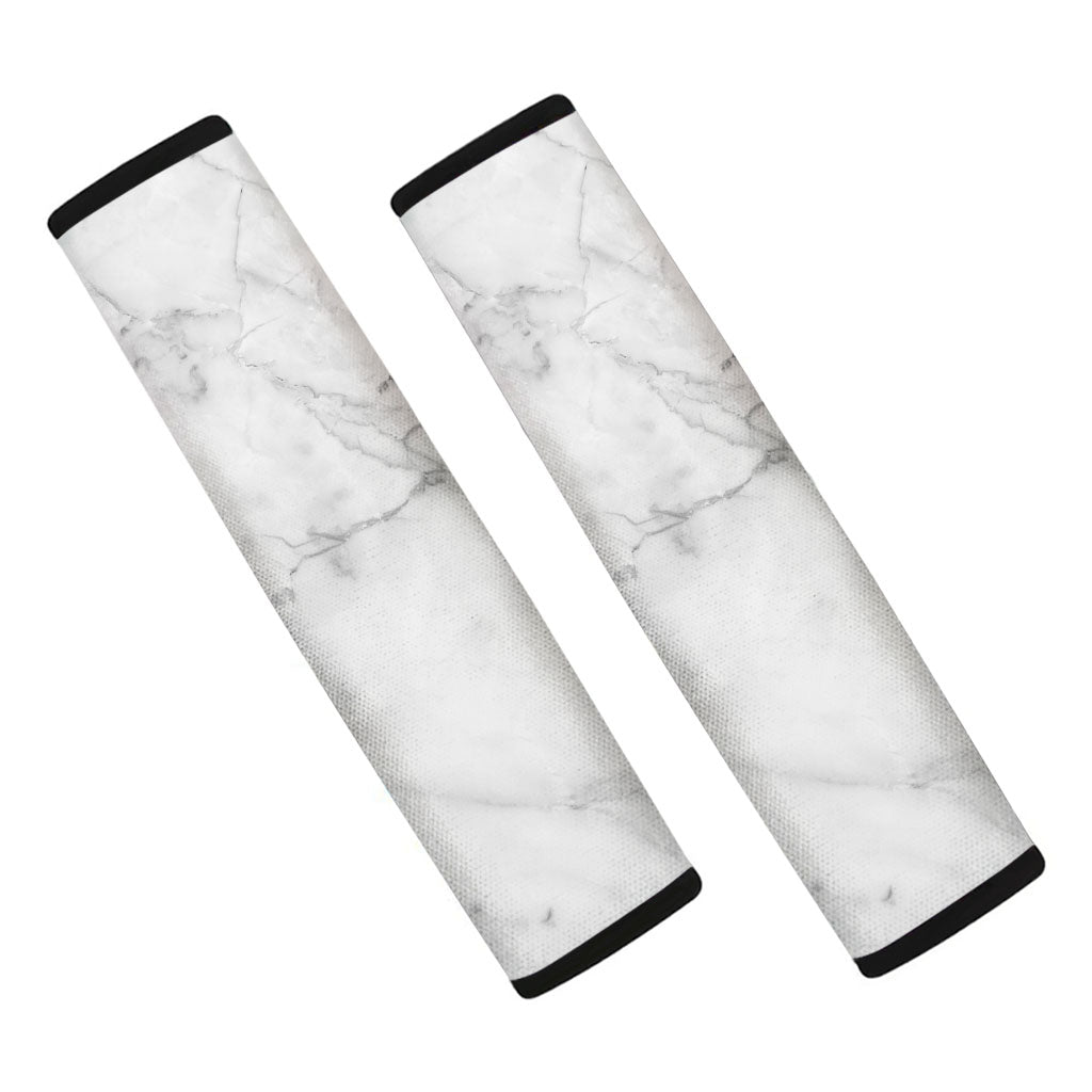 Grey Marble Texture Print Car Seat Belt Covers
