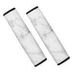 Grey Marble Texture Print Car Seat Belt Covers