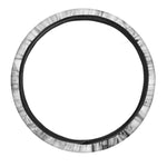 Grey Marble Texture Print Car Steering Wheel Cover