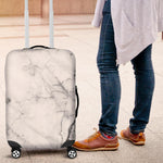 Grey Marble Texture Print Luggage Cover GearFrost