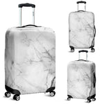 Grey Marble Texture Print Luggage Cover GearFrost