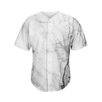 Grey Marble Texture Print Men's Baseball Jersey
