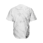 Grey Marble Texture Print Men's Baseball Jersey