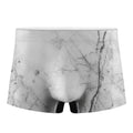 Grey Marble Stone Print Men's Boxer Briefs