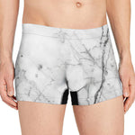 Grey Marble Texture Print Men's Boxer Briefs