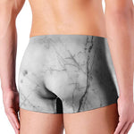 Grey Marble Texture Print Men's Boxer Briefs