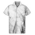 Grey Marble Stone Print Men's Short Sleeve Shirt