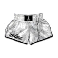 Grey Marble Stone Print Muay Thai Boxing Shorts