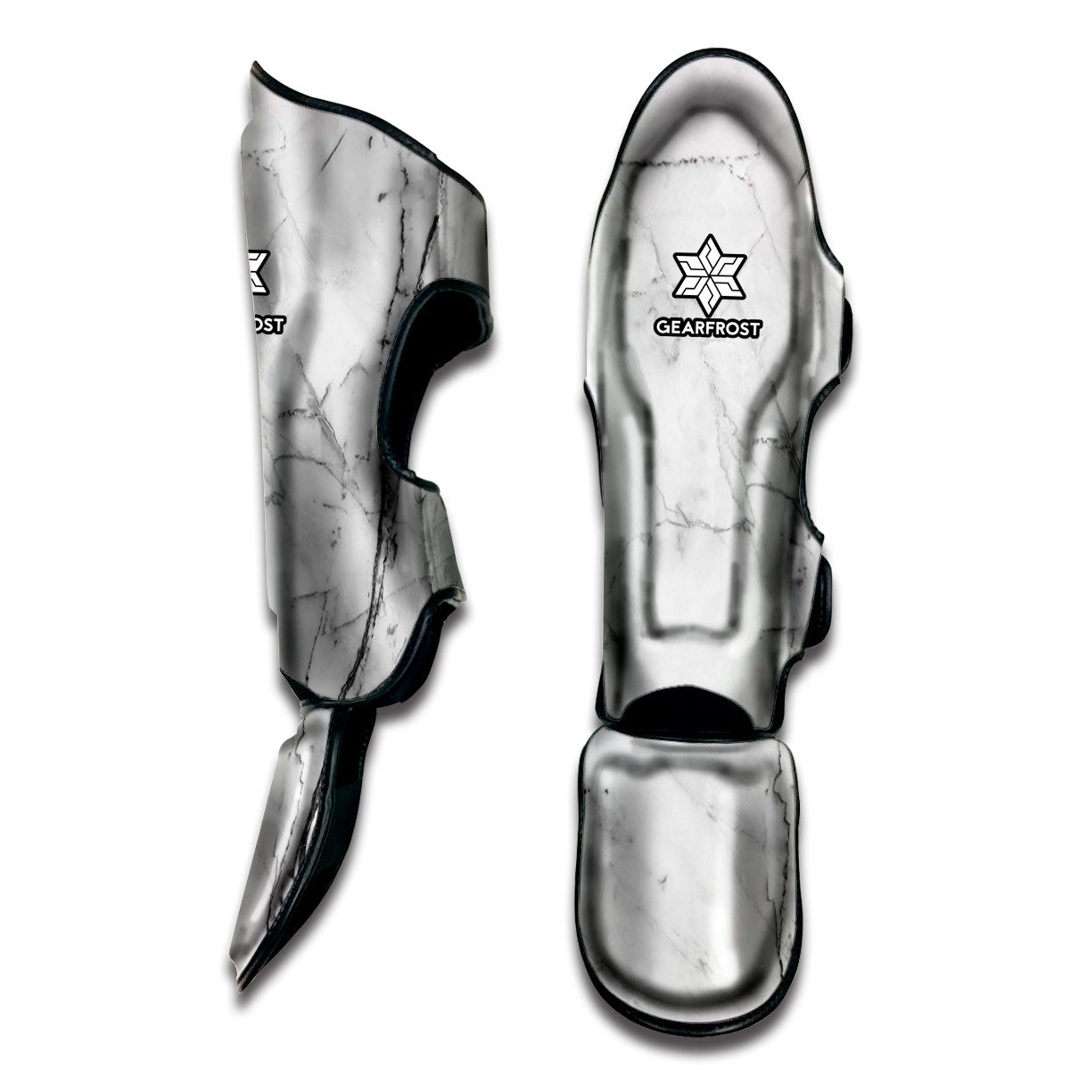 Grey Marble Texture Print Muay Thai Shin Guard