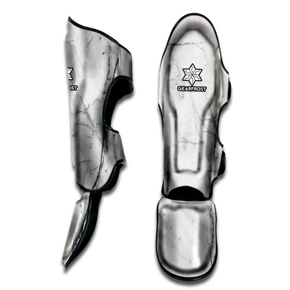 Grey Marble Texture Print Muay Thai Shin Guard