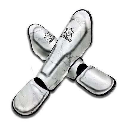 Grey Marble Texture Print Muay Thai Shin Guard